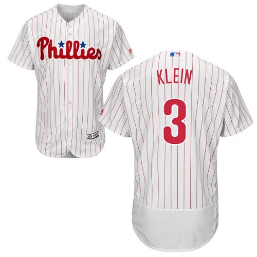 Phillies #3 Chuck Klein White(Red Strip) Flexbase Authentic Collection Stitched MLB Jersey